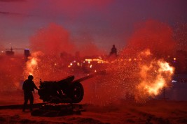 Fireworks across Russia marking 75th anniversary of Victory in World War II
