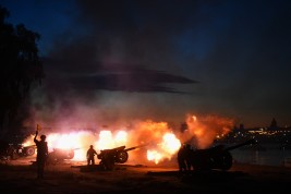 Fireworks across Russia marking 75th anniversary of Victory in World War II
