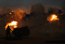 Fireworks across Russia marking 75th anniversary of Victory in World War II