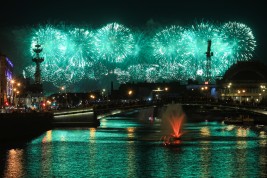 Fireworks marking the 75th anniversary of Victory in World War II